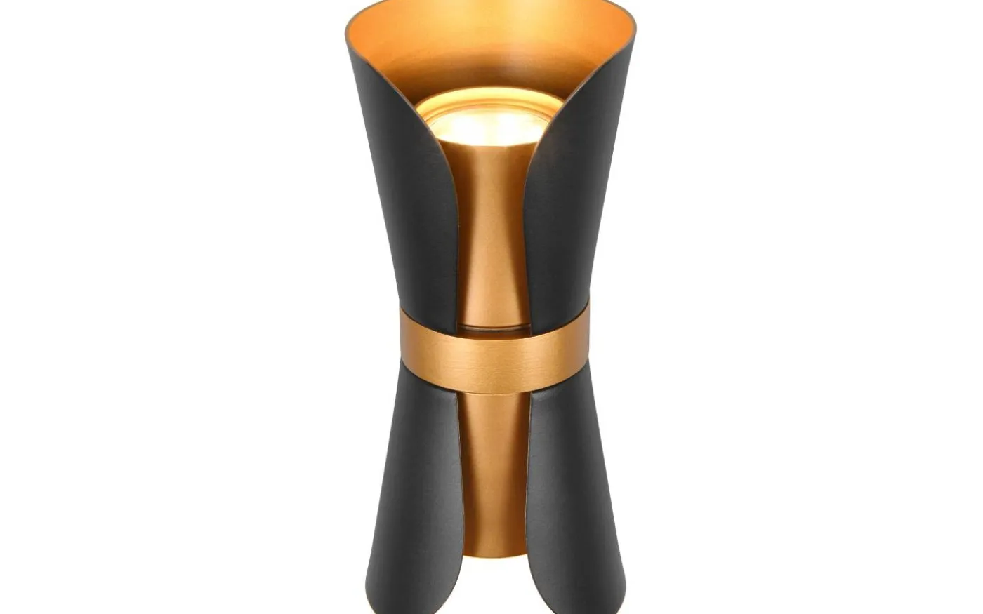 Coat Vägglampa 2xGU10 matt svart/guld