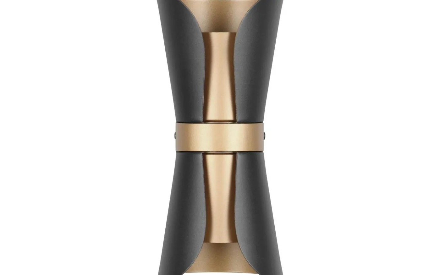 Coat Vägglampa 2xGU10 matt svart/guld