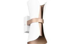 Coat Vägglampa 2xGU10 matt vit/kaffebrun