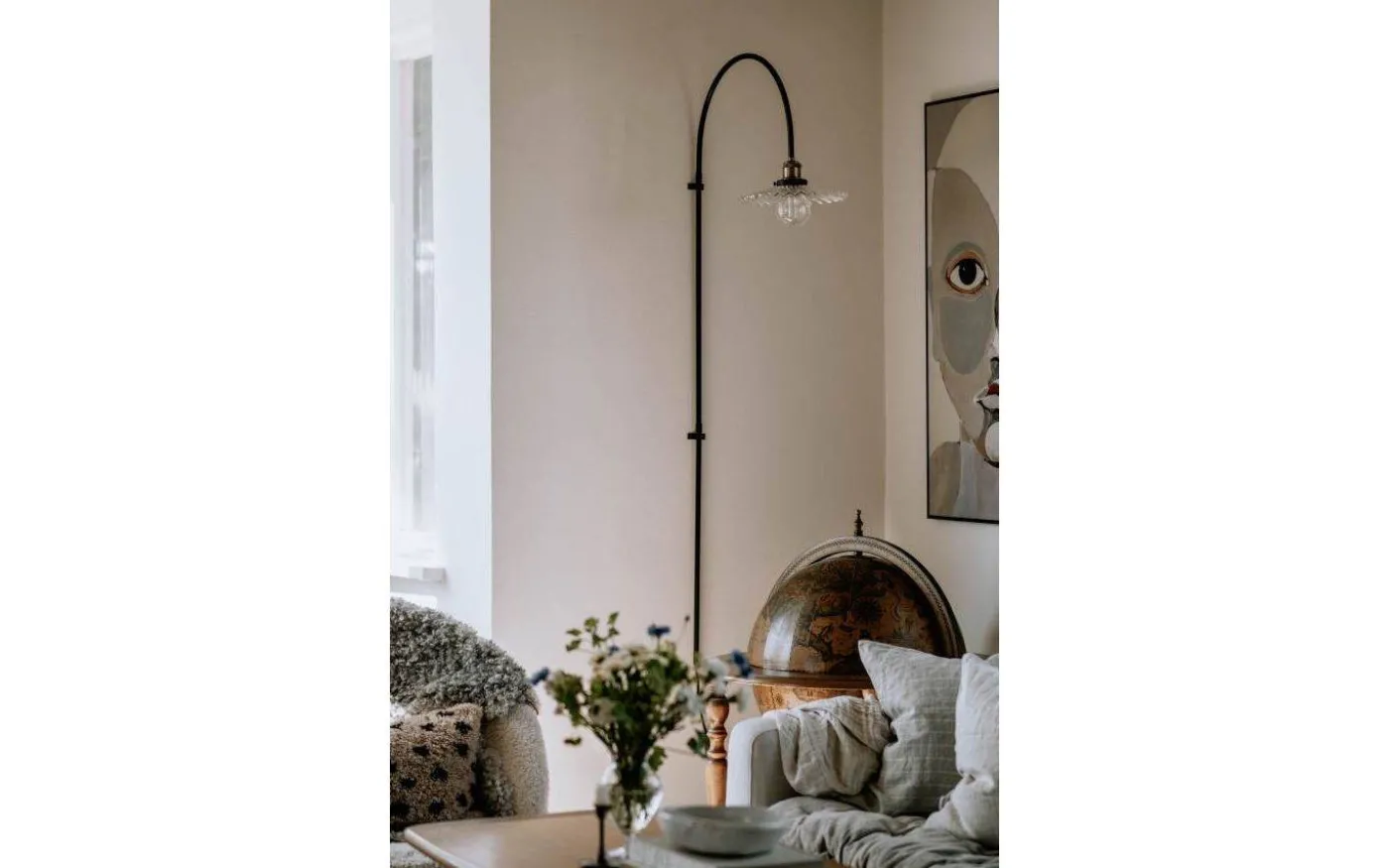 Cobbler Vägglampa 150cm Klar