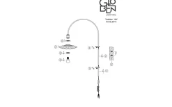 Cobbler Vägglampa 150cm Rök