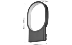 Codriales Vägglampa 32cm LED 3000K 10,8W Svart