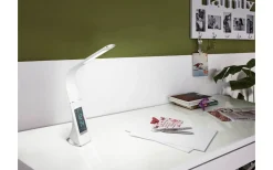 Cognoli Skrivbordslampa med Klocka 51cm LED 5000K 4,4W Vit
