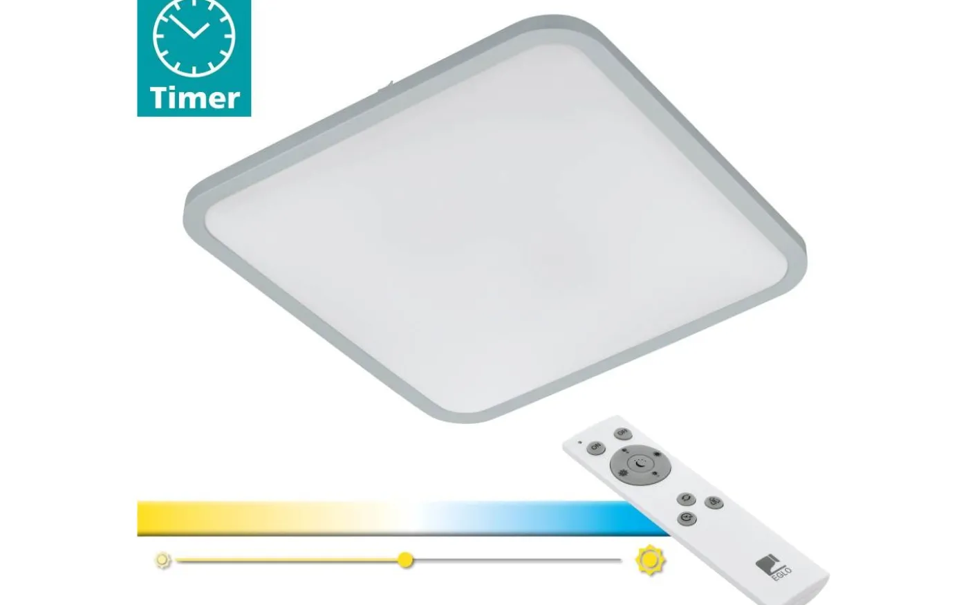 Cogoleto Plafond 49cm LED 3000-5000K 30W med Fjärrkontroll Vit