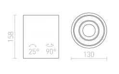 Coles Taklampa Gips GU10