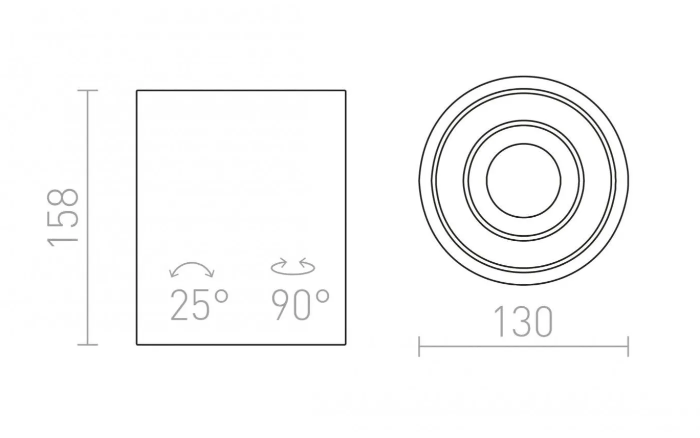 Coles Taklampa Gips GU10