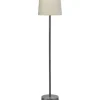 Columbus Golvlampa 131cm Råsilver med lampskärm Sofia Natur