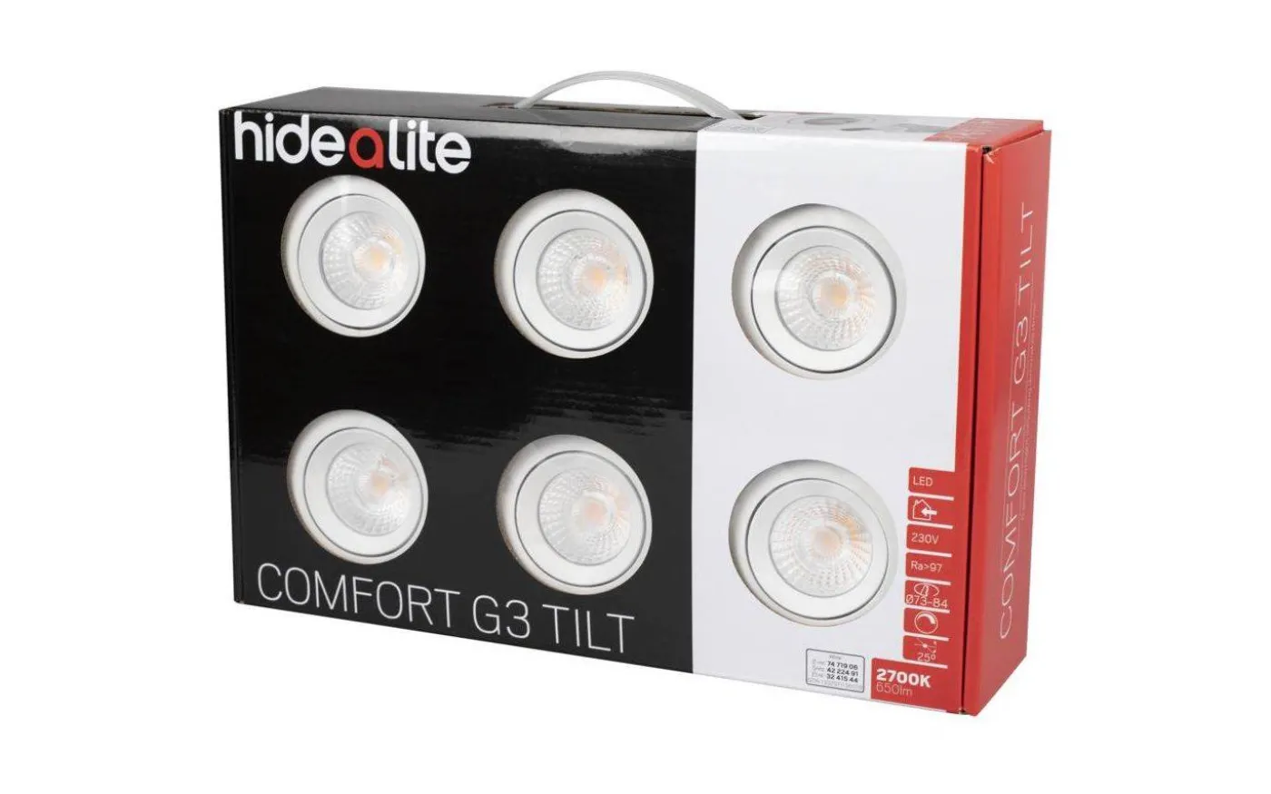 Comfort G3 Tilt 6-Pack Vit 2700K 7,5W IP44