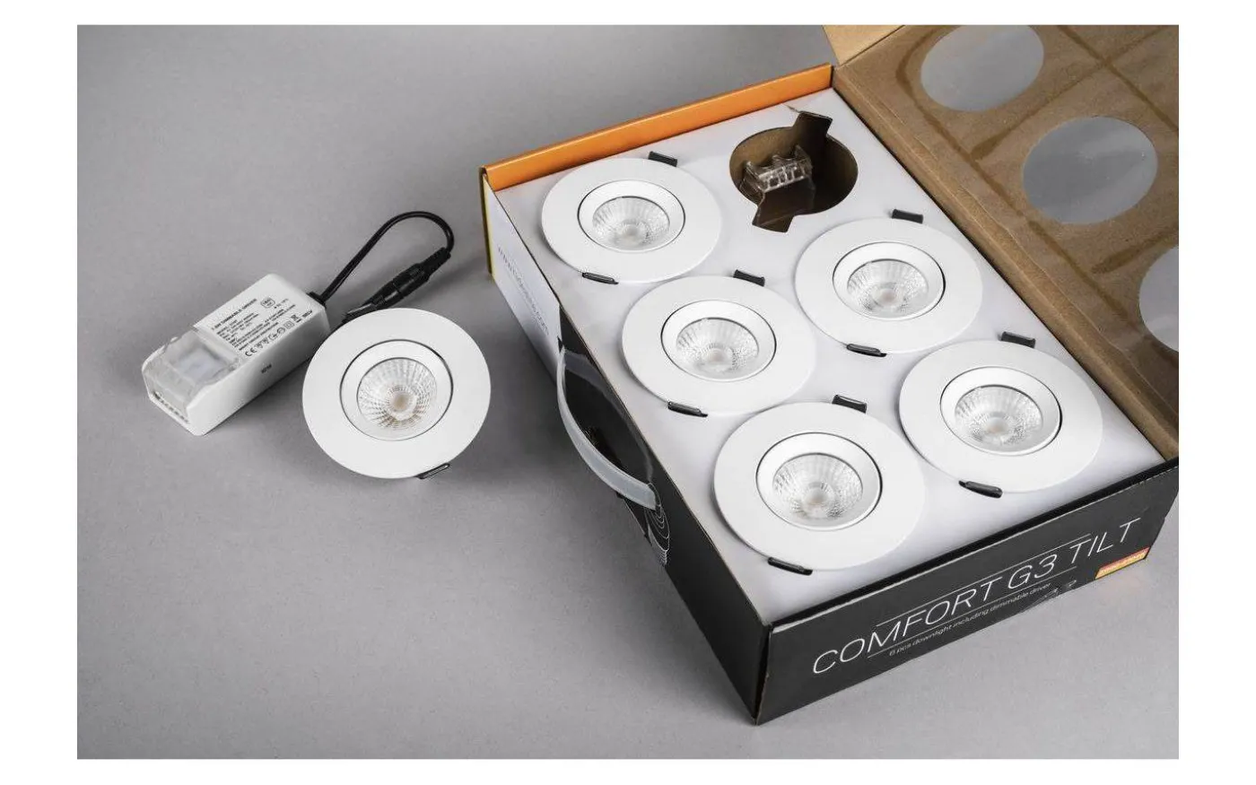 Comfort G3 Tilt 6-Pack Vit 2700K 7,5W IP44