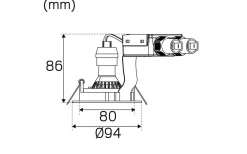 Comfort Quick Outdoor Spotlight LED GU10 3000K 5,8W Grå IP23
