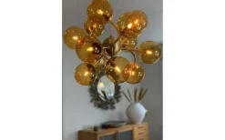 Como Taklampa 50cm Mässing/Amber