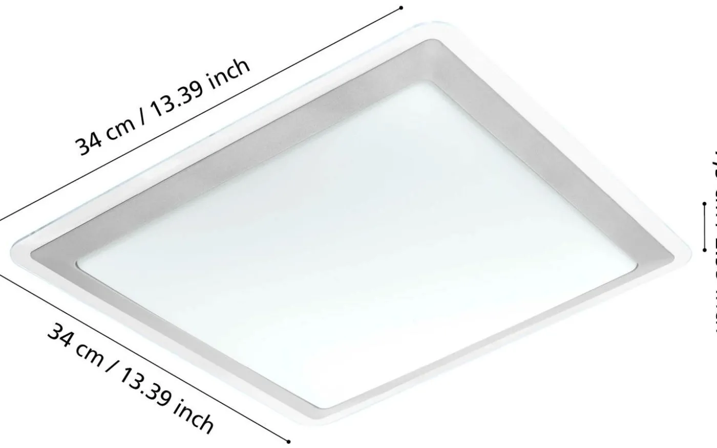 Competa Plafond 34cm LED 3000K 21W Vit
