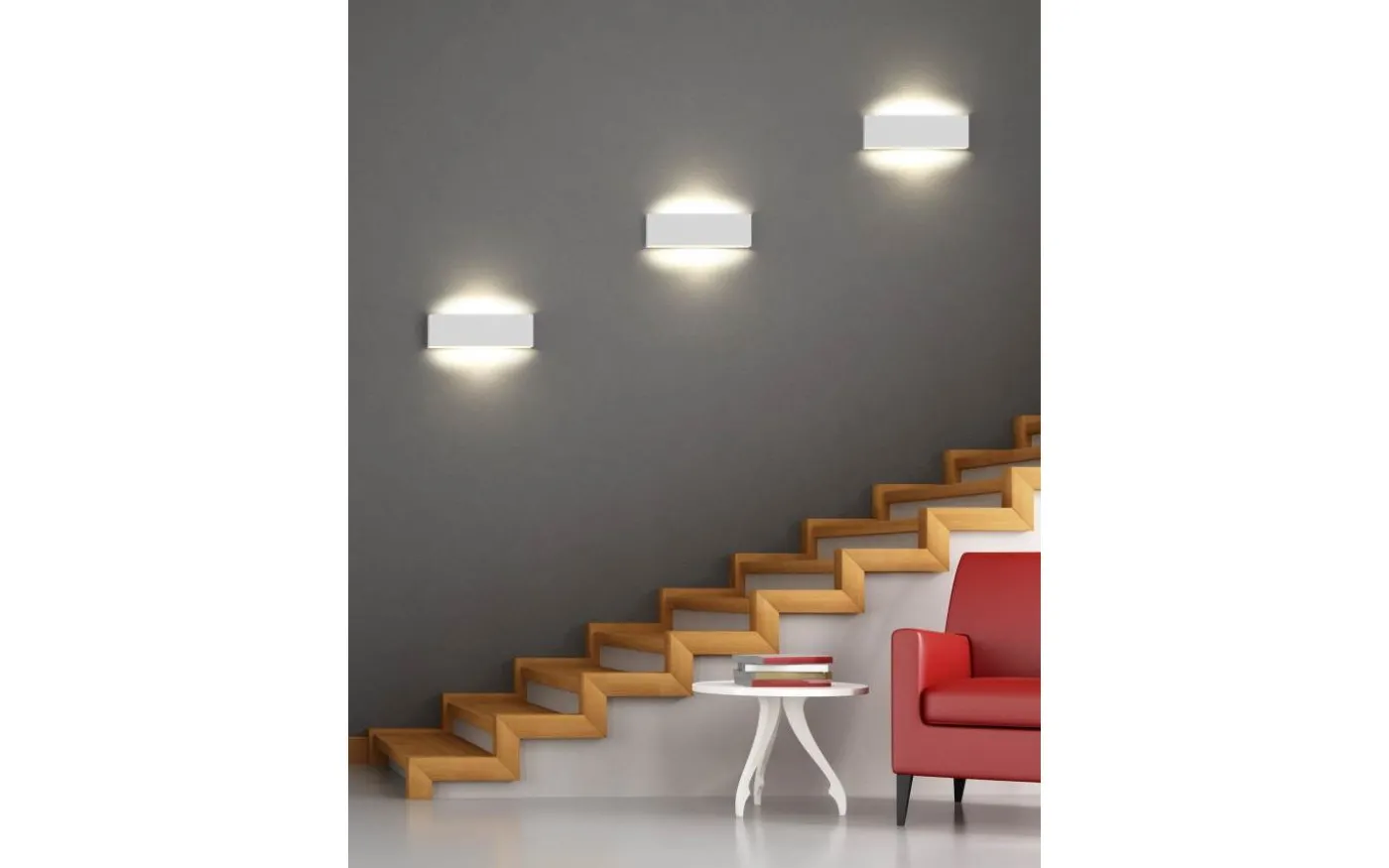 Concha Vägglampa LED 28cm mattvit