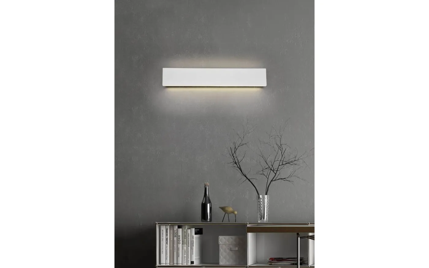 Concha Vägglampa LED 47cm mattvit