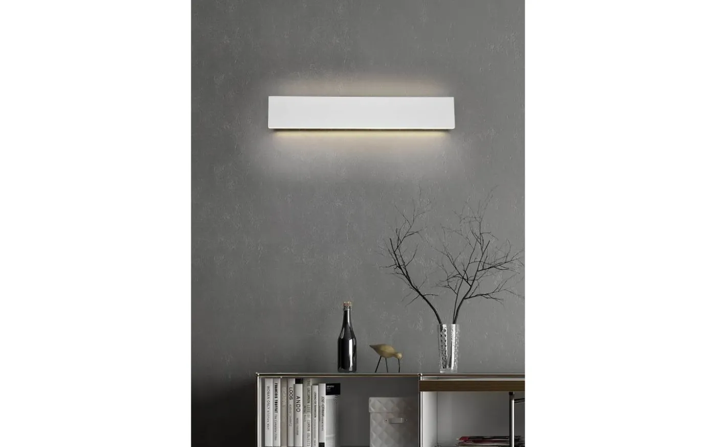 Concha Vägglampa LED 47cm mattvit