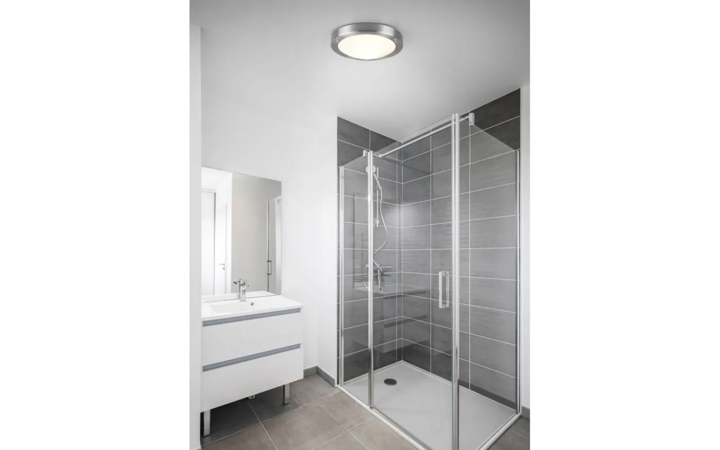 Condus H2O Plafond E27 borstad stål IP44