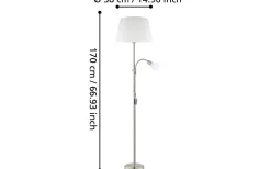 Conesa Golvlampa 170cm Nickel/Vit