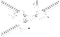 Connect T-Skarv 1-Fas Link Vänster Svart