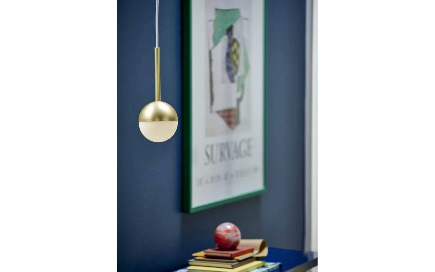 Contina Pen Fönsterlampa 10cm Mässing/Opal