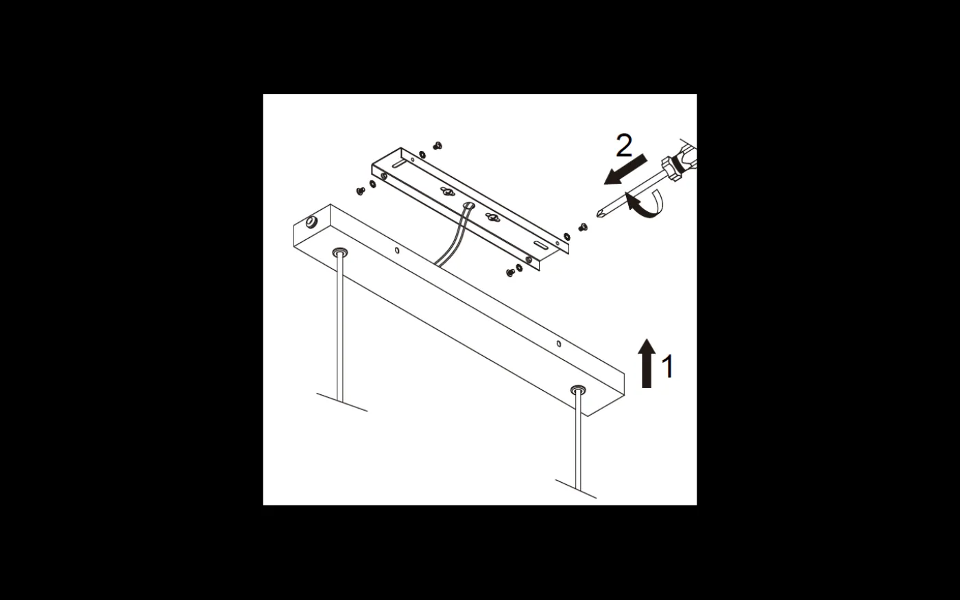 Contina Taklampa 90cm Svart