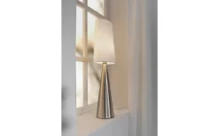 Conus Bordslampa 64cm Satin Nickel/Offwhite