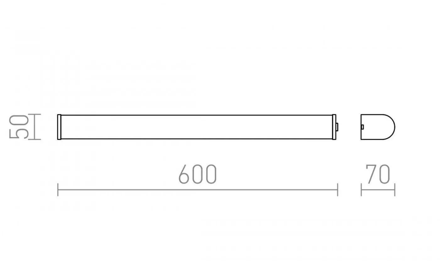 Corazon Vägglampa Krom 60cm LED 15W IP44 3000K