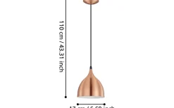 Coretto Fönsterlampa 17cm Borstad Koppar