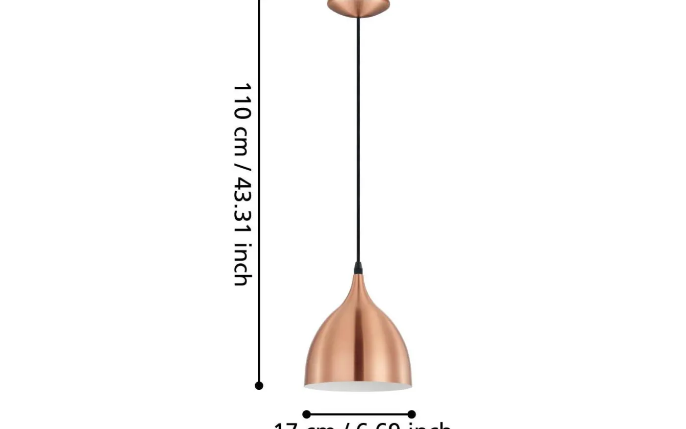 Coretto Fönsterlampa 17cm Borstad Koppar