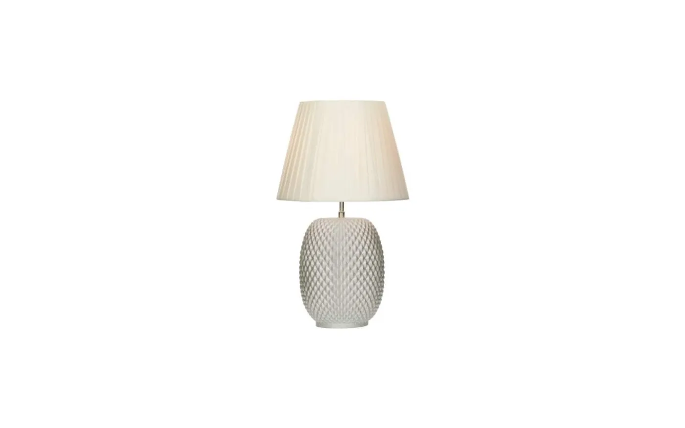 Cornelia Bordslampa 42cm Silver/Vit