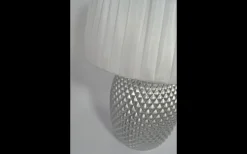 Cornelia Bordslampa 42cm Silver/Vit