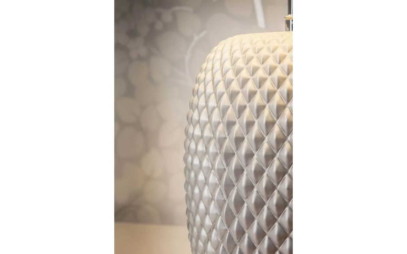 Cornelia Bordslampa 42cm Silver/Vit