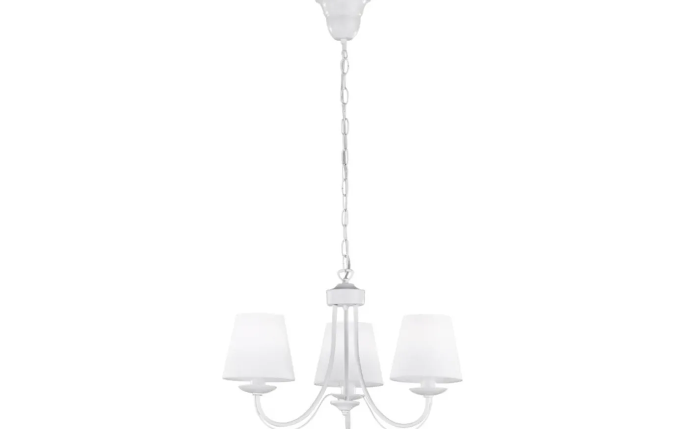 Cortez Takkrona 52cm 3-delad E14 matt vit