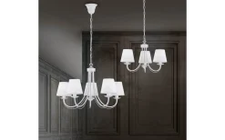 Cortez Takkrona 52cm 3-delad E14 matt vit