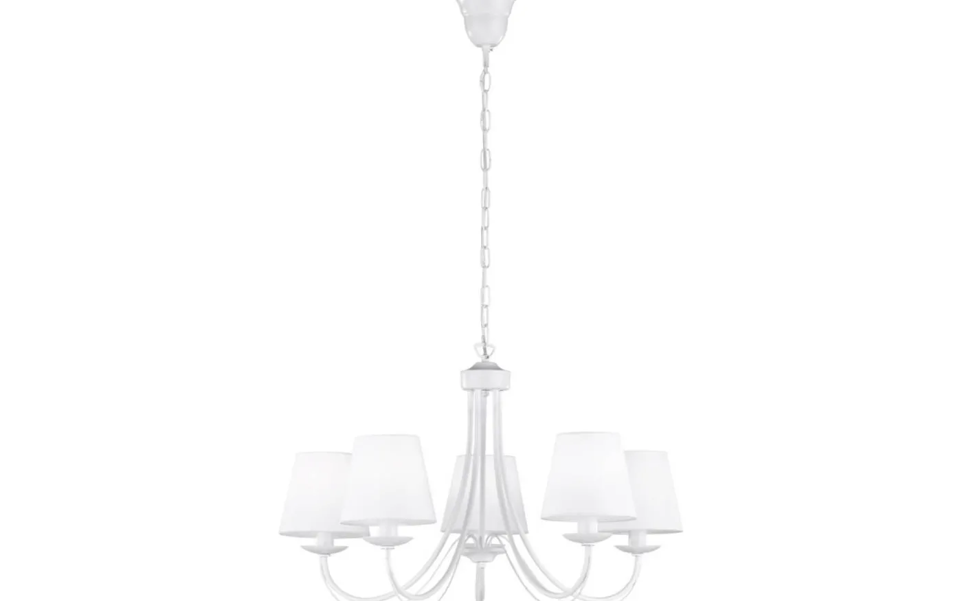 Cortez Takkrona 70cm 5-delad E14 matt vit