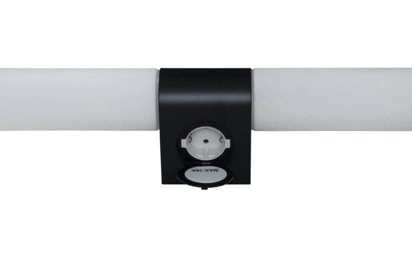 Cosenza Vägglampa med Uttag 44cm Svart IP44