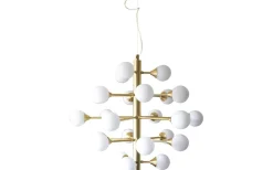 Cosmos Taklampa 69cm 24L Mässing/Opal