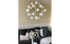 Cosmos Taklampa 69cm 24L Mässing/Opal