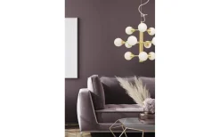 Cosmos Taklampa 52cm 12L Mässing/Opal