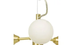 Cosmos Taklampa 52cm 12L Mässing/Opal