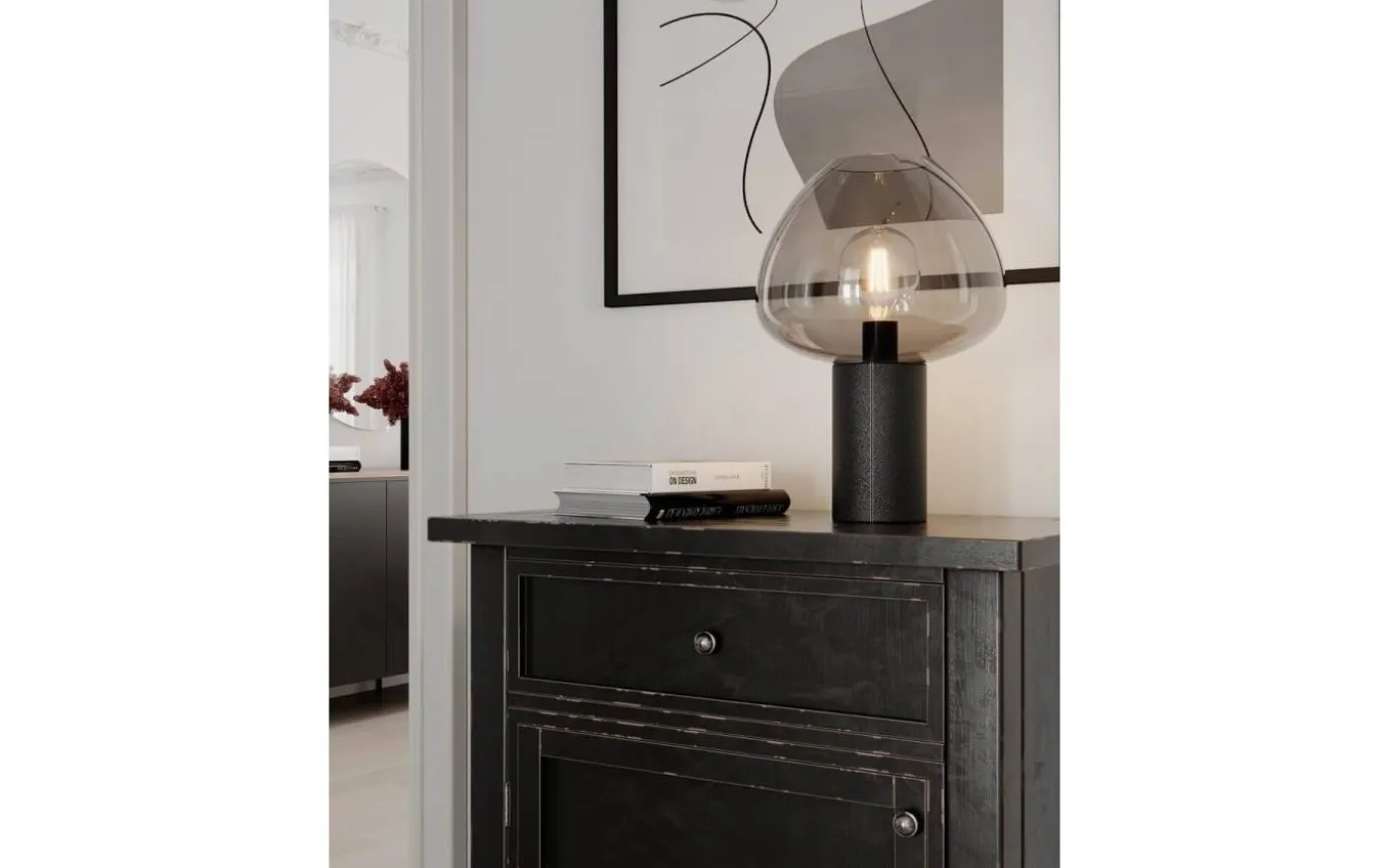 Cozy Bordslampa 42cm Svart/Grå