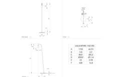 Cranley Golvlampa 170cm Svart