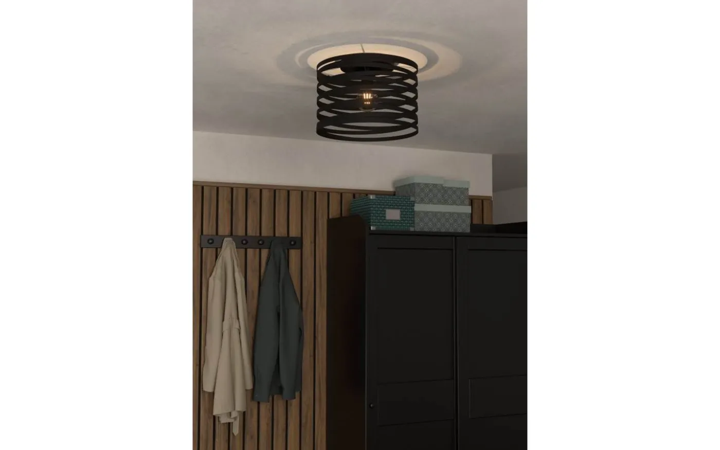 Cremella Plafond 37cm Svart