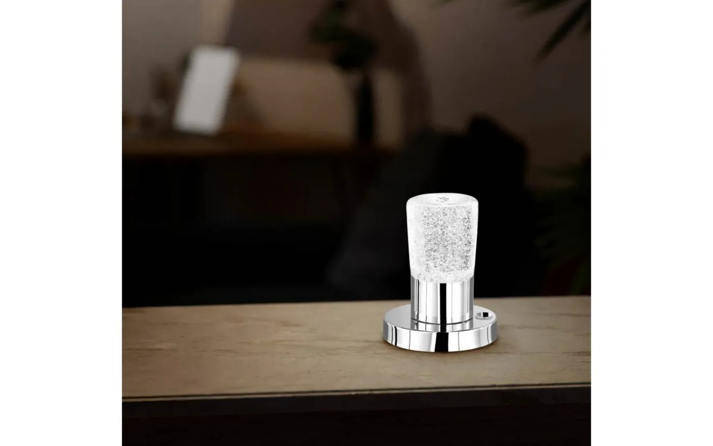 Cristo Bordslampa LED krom/mattglas