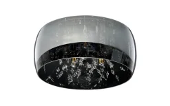 Crystal Plafond 35cm 3xE14 krom/rökfärgat glas