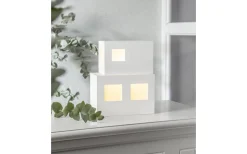 Cube Bordslampa E14 25cm Vit