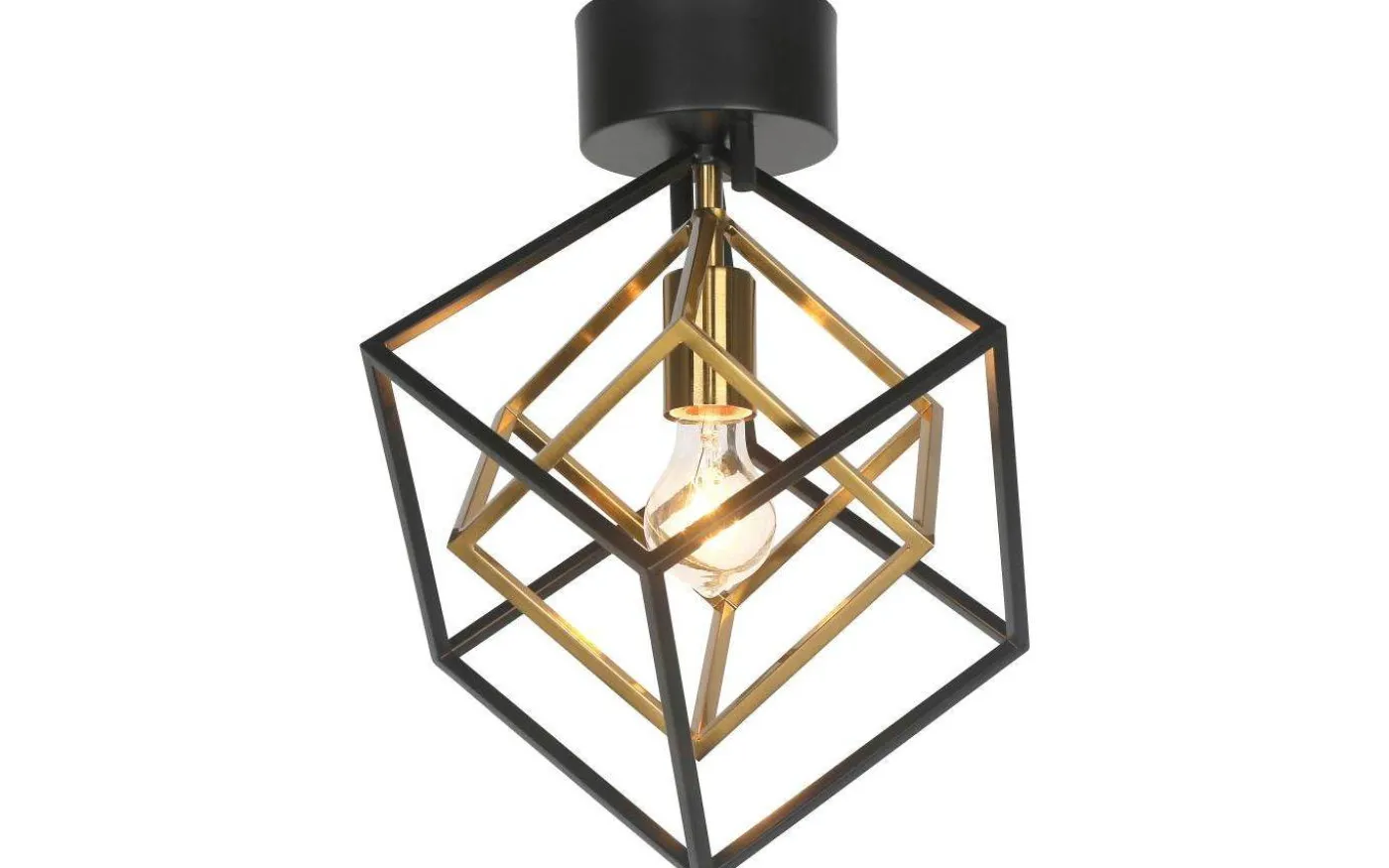 Cubes Plafond 33cm Svart/Matt Mässing