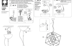 Cubes Taklampa 73cm Svart