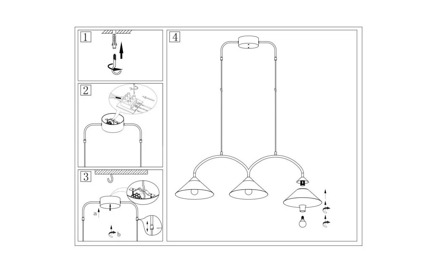 Curve Taklampa 95cm Beige