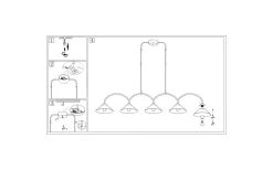 Curve Taklampa 165cm Beige