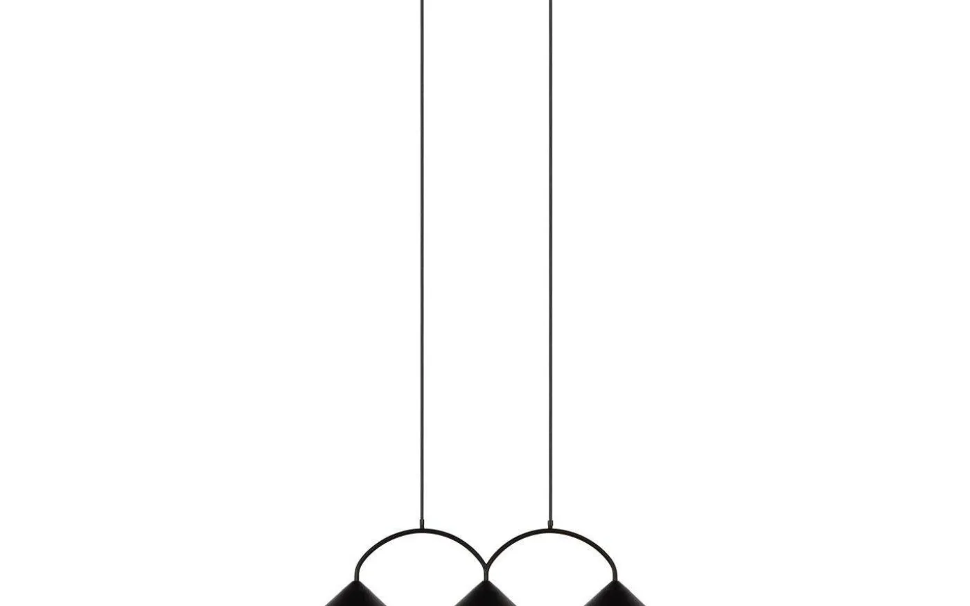 Curve Taklampa 95cm Svart